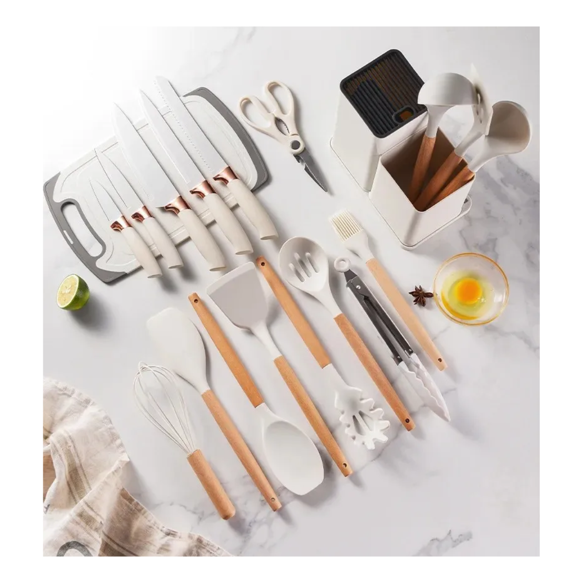 SET DE UTENSILIOS DE COCINA – 19 PIEZAS ✨🍳